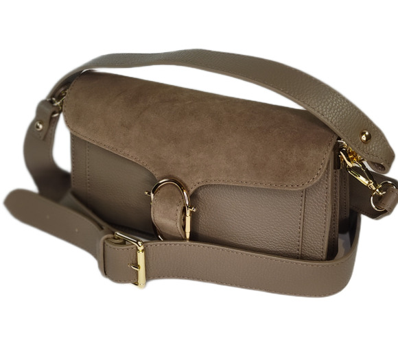 Charlie Leather Handbags - Charlie Leather Zilvia Green/Olive Small Suede & Pebbled Handbag/Crossbody-NWT